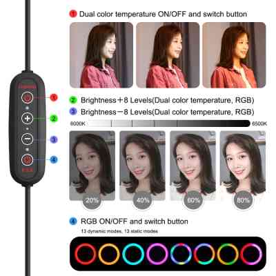 Набір блогера Puluz Ring USB LED lamp PKT3082B 10&quot; + table stand (PKT3082B) Вінниця