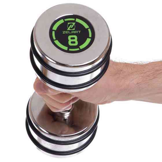 Гантель 8 кг хромована Zelart-2622-8 Київ