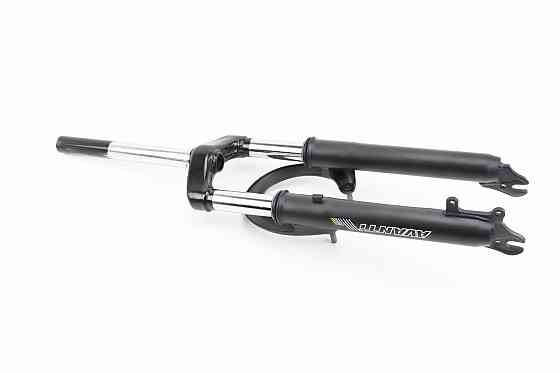 Вилка 24" амортизаційна, без різьби 1-1/8" (28,6мм), шток 240мм, з ходом 50мм, V/Disk-brake, чорна ES-226 Київ