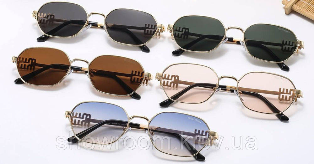 Женские солнцезащитные очки Miu (2121) green Киев - изображение 3