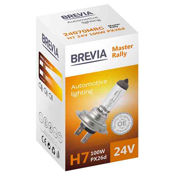Галогенова лампа Brevia H7 24V 100W PX26d Master Rally CP Київ