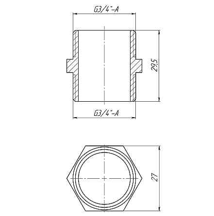 Ниппель 3/4″НН латунный LN442S OPTIMUM Киев