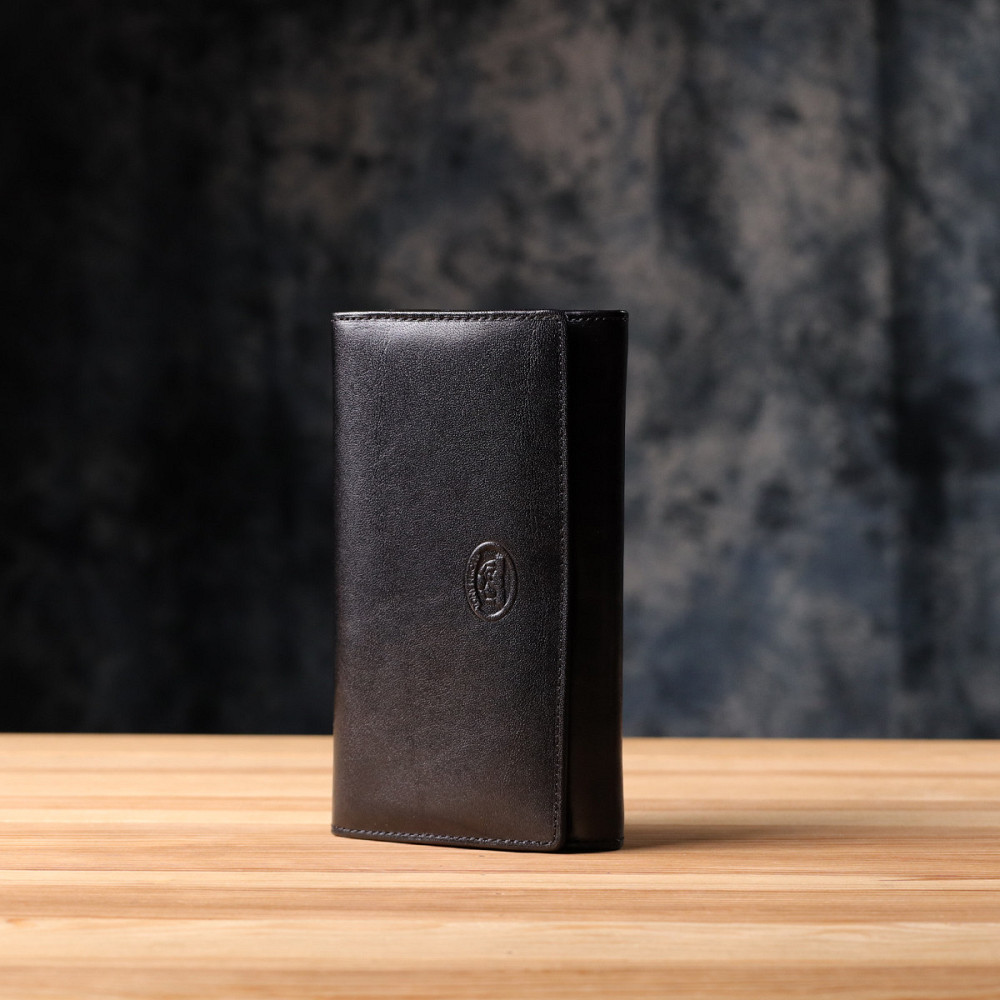 Стильный женский горизонтальный кошелек из глянцевой натуральной кожи Tony Perotti 20884_1 (1073 nero) Черный Киев - изображение 9