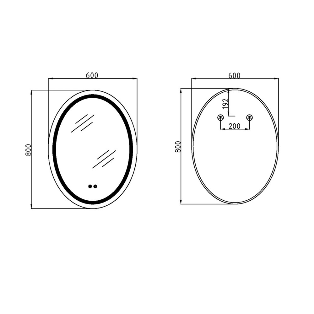 Дзеркало Qtap Mideya (DC-F801) 600х800 з LED-підсвіткою Touch, з антизапотіванням, димером QT2078F801W Київ - фото 10