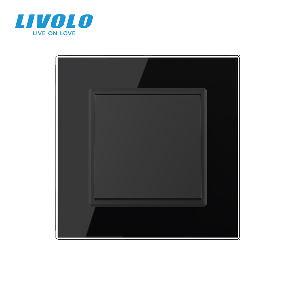 LIVOLO Одноклавішний перехресний вимикач Livolo чорний скло (VL-C7FCMM10A-2BP) Коломыя - изображение 8