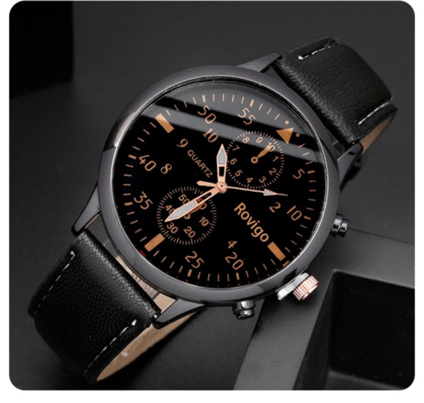 Подарочный набор для мужчин и женщин 2 парные часы с 2 ожерельем серце черно-белый Киев - изображение 3