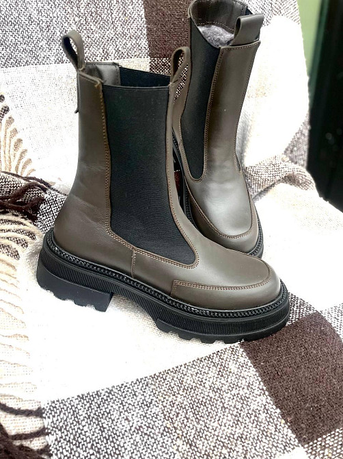 Без бренда Черевики жіночі KATI SHOES 314 коричневі (зима, шкіра натуральна) (5732) 39 Коломия - фото 9