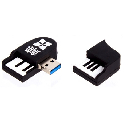 USB флеш накопитель ColorWay Piano 64 GB 3.0 Black (CW-USBPO64) Винница - изображение 9