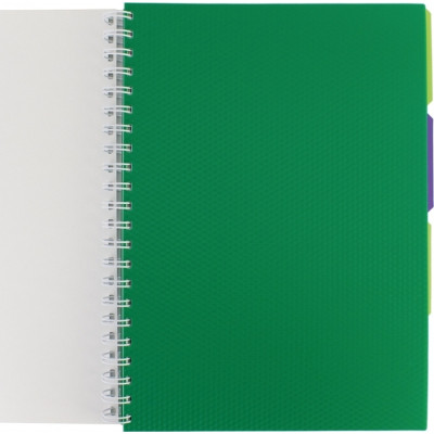 Блокнот Optima A4 Adamant пластикова обкладинка, з розділювачами та перфорацією, 120 аркушів, клітинка зелений (O20843-04) Вінниця - фото 4