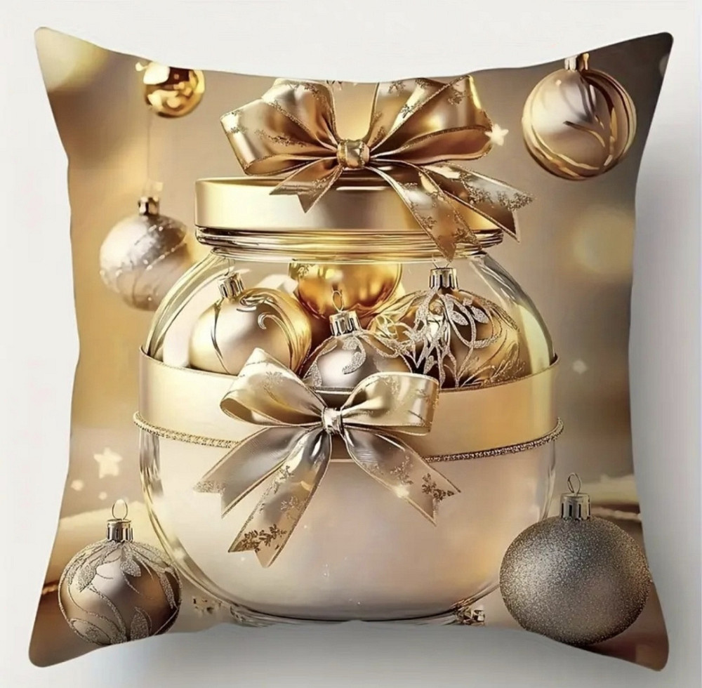 Наволочка на подушку новорічна Новий рік Різдво №2 Смела - изображение 1