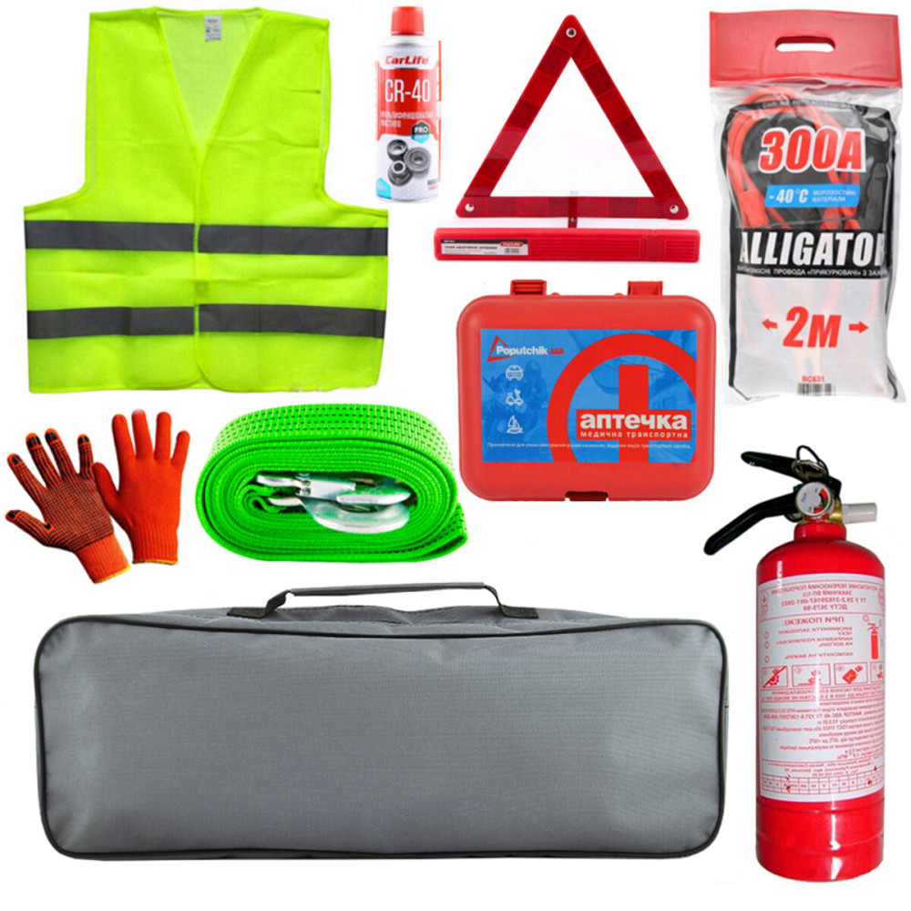 Набір автомобіліста для легкових авто з буксирним тросом LIDO-1 Киев - изображение 1