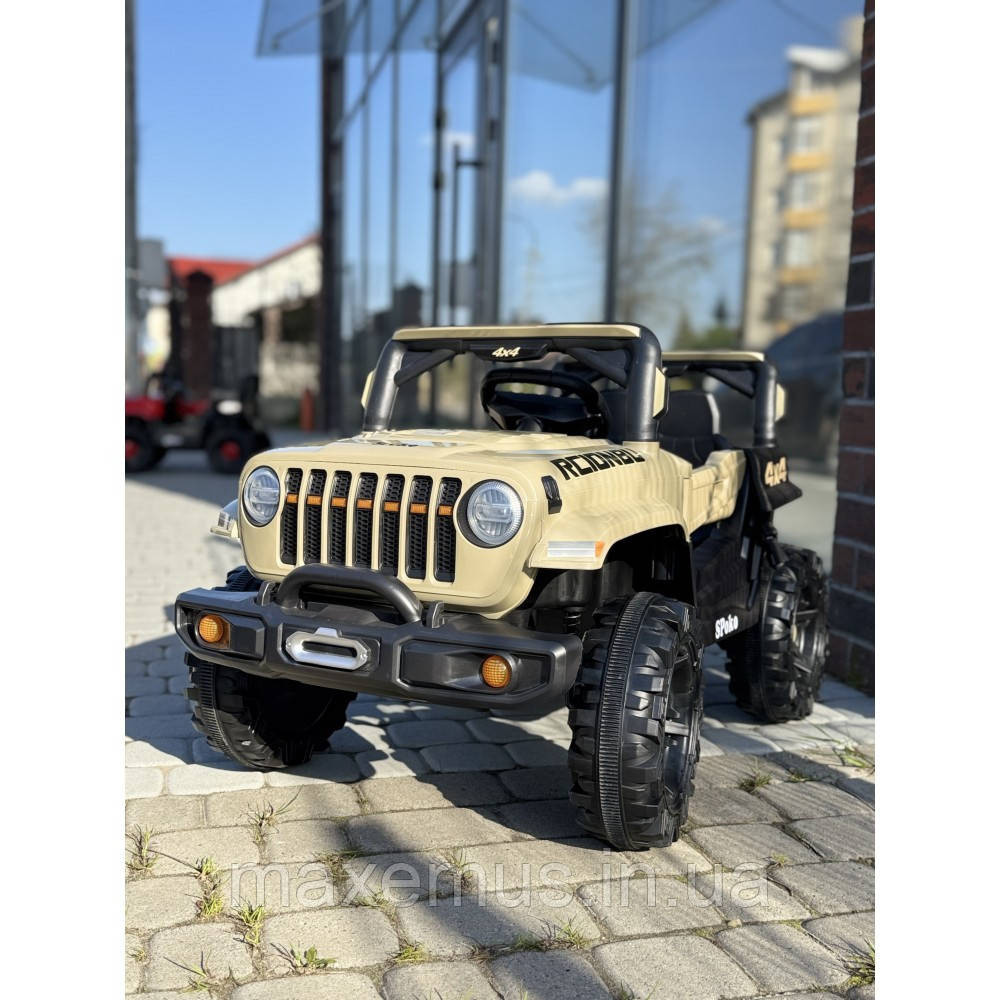 Детский электромобиль на аккумуляторе QD-V80 электромашина для детей с пультом управления Хаки Мостиська - фото 1