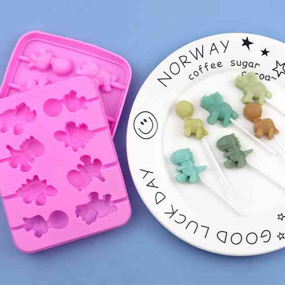 Форма для леденцов Динозавры 105 на 140 мм розовый Киев