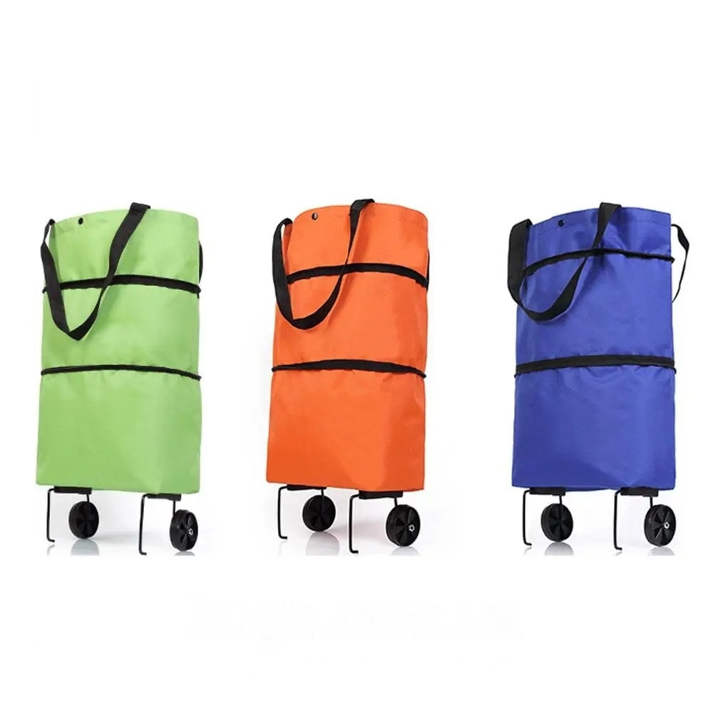 Сумка-візок на колесах 2в1,46х27х12 см,Синя SBR Київ - фото 8