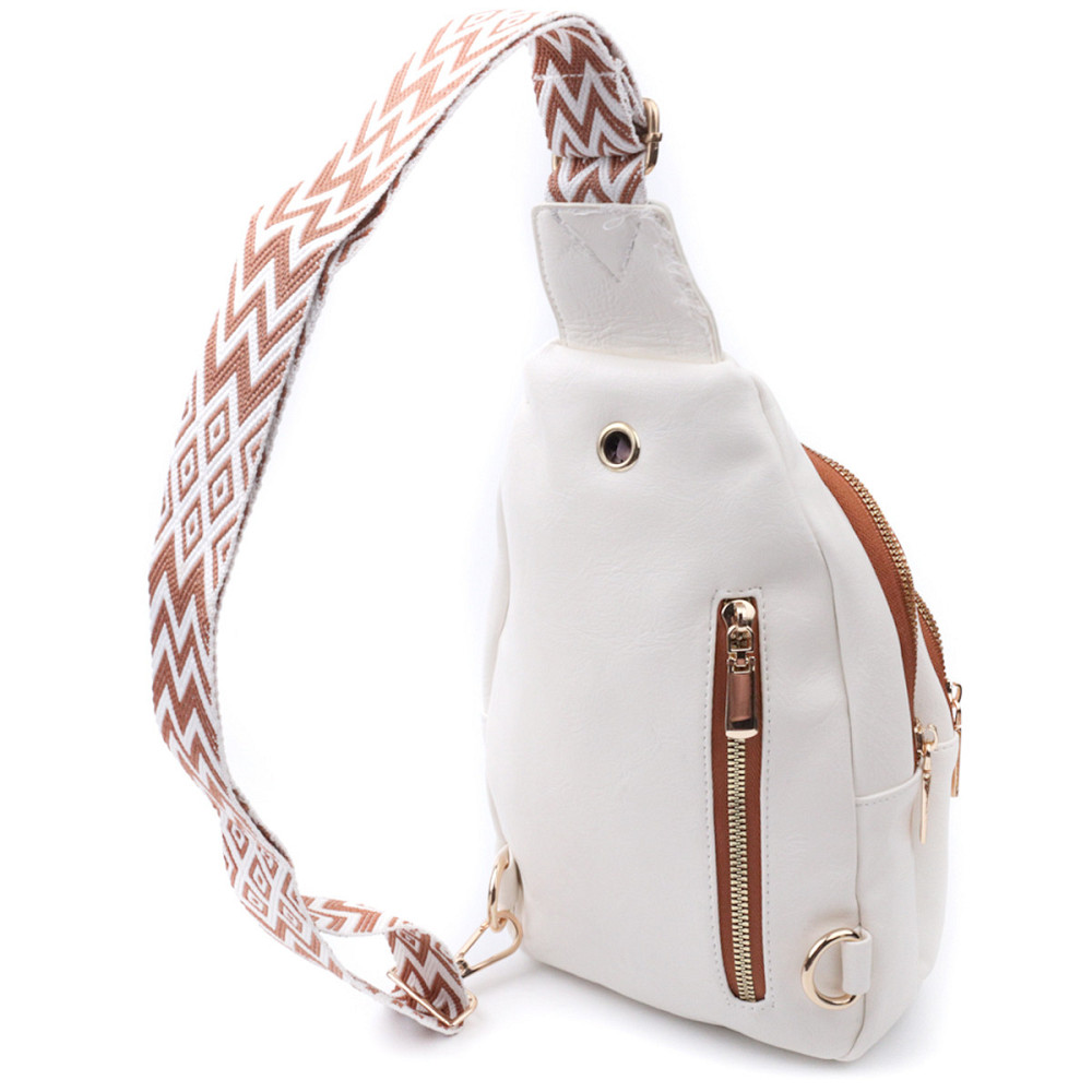 Женская сумка с одной лямкой через плечо из гладкой экокожи Vintage 22768 Белый Киев - изображение 2