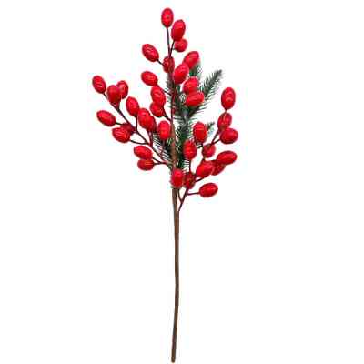 Декоративна гілка YES! Fun Червоні ягоди та хвоя 36 см (974995) Вінниця