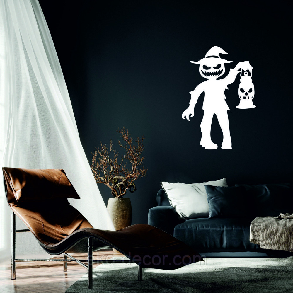 Декоративне настінне Панно «Сілует дітей. Гелловін», Декор на стіну 70*50 см, Білий Київ - фото 1