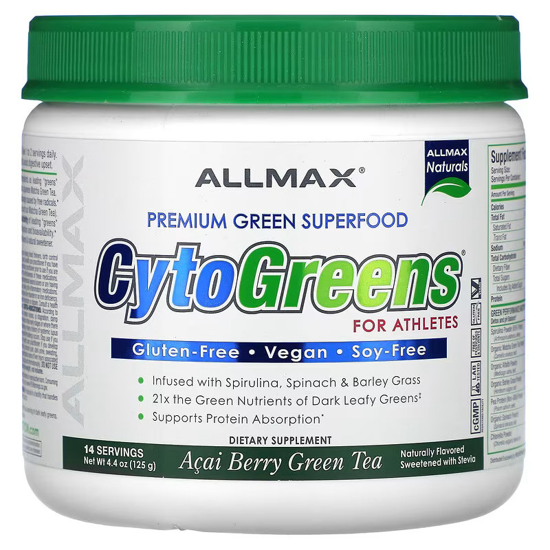 Суперфуд для спортсменів Allmax Nutrition CytoGreens For Athletes 125 g (Acai Berry Green Tea) Луцьк - фото 1