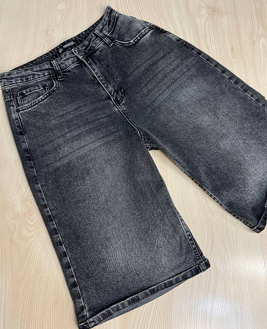 Шорты женские джинсовые Mikaletta 13124 бермуды с подворотом черные, черный, 33, 33, 92 см, 116 см Киев - изображение 4