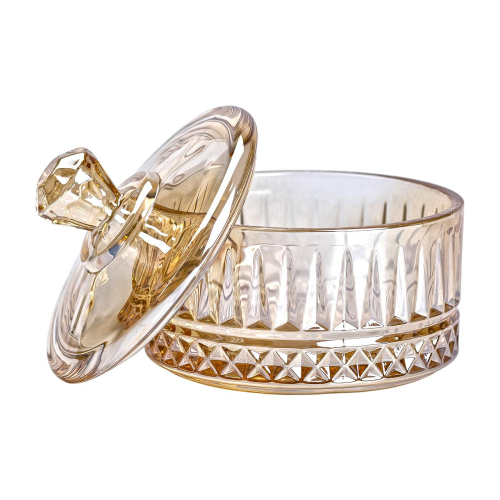 Цукерниця з кришкою Ø 10 см скляна HP-YH-75 Коломия - фото 3