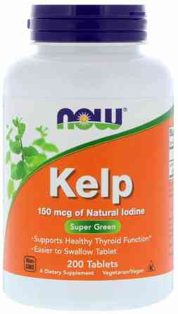 Ламінарія Now Foods Kelp 150 мкг 200 таблеток Київ