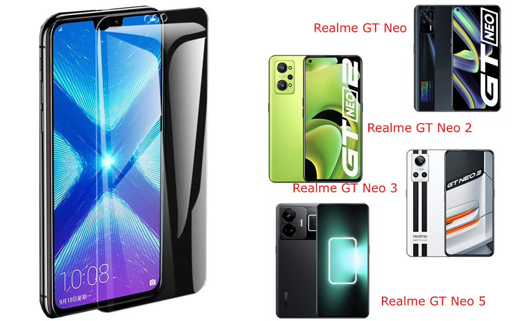 Защитное стекло NeoGlass для Realme GT Neo, GT Neo 2, GT Neo3, GT Neo5 – ультрапрозрачное и устойчивое Киев - изображение 2
