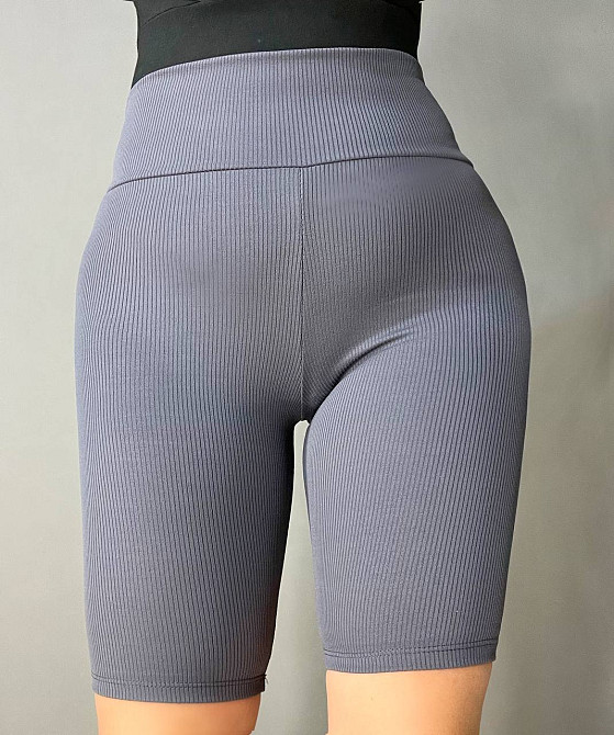 Шорты женские Prenses 113 велосипедки в рубчик средней длины серые, серый, XL Киев - изображение 9