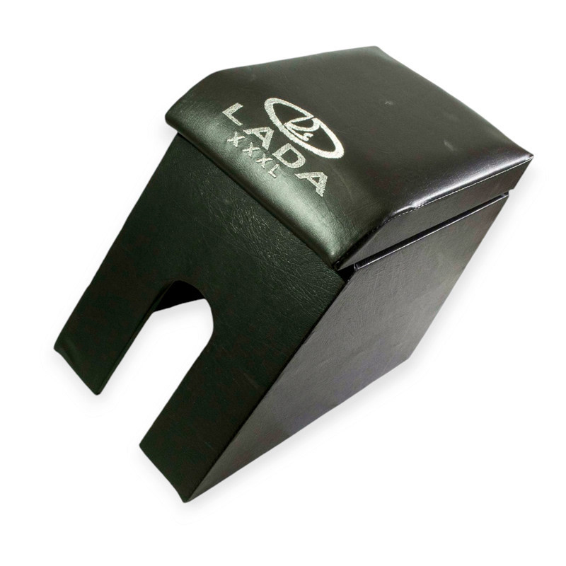 Подлокотник ваз xxxl под иномар. сиденье 20см черный с вышивкой (кожзам) Мукачево - изображение 1