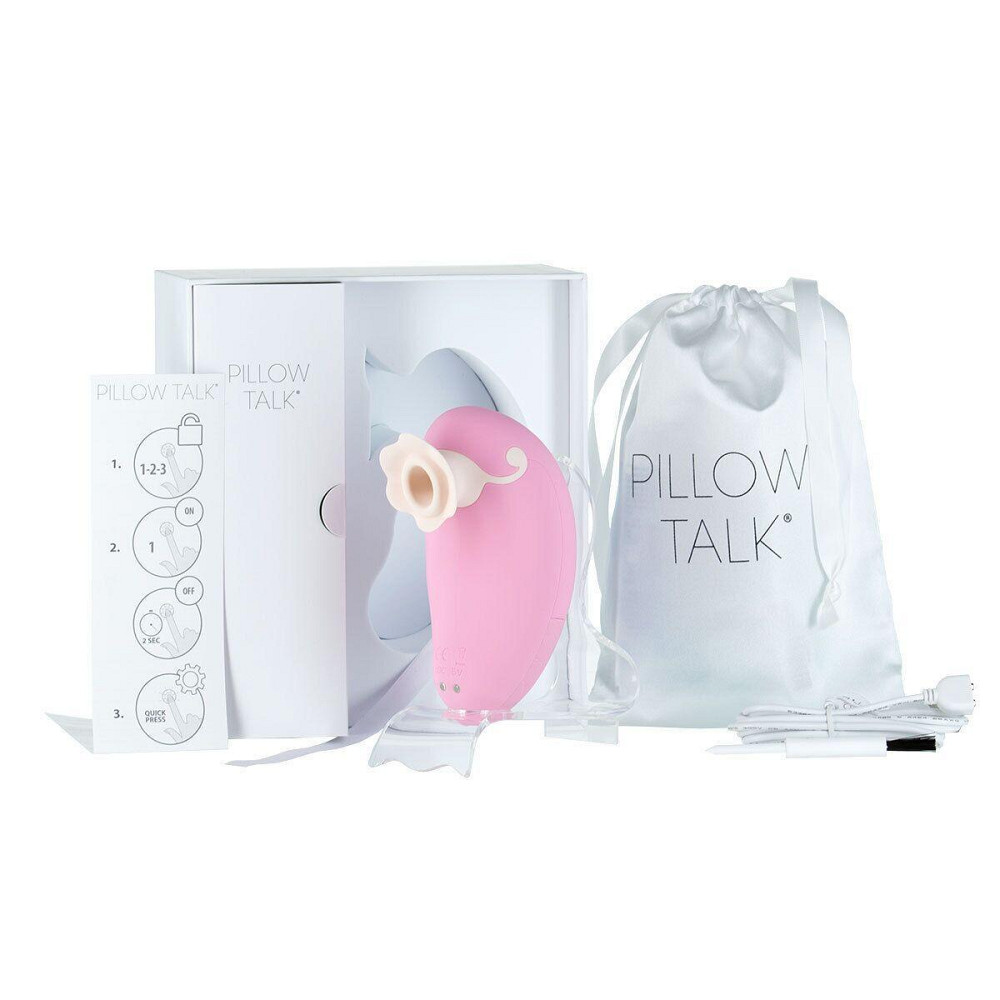 Розкішний вакуумний кліторальний стимулятор Pillow Talk - Dreamy Pink із кристалом Swarovski Sex Aura Київ - фото 5