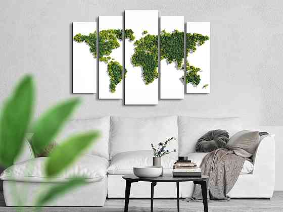 Модульна картина Карта світу Art-327_5 ( 80х118см ) Київ