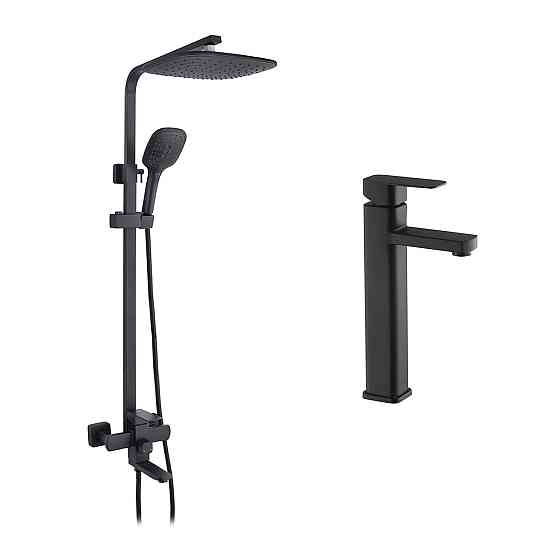 Набір 2 в 1 душова система Kroner Edelstahl Kubus-SCH063 + змішувач Edelstahl Kubus-SCH010-3 Київ