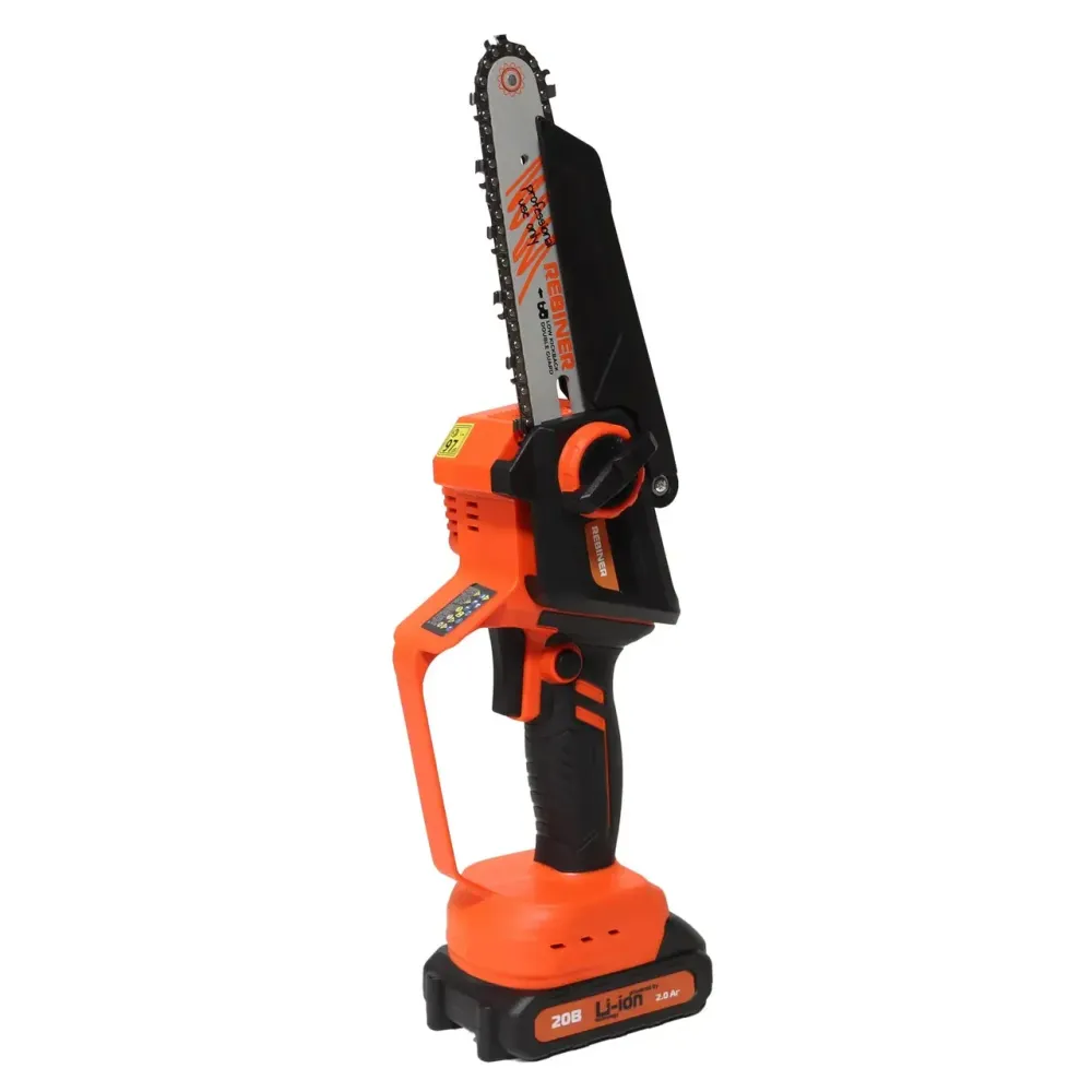 Аккумуляторная цепная мини пила Rebiner RCSA-20/20Li 20В с 2 аккумуляторами и кейсом Литва Львов - изображение 9