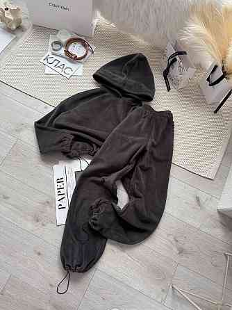 Жіночий стильний теплий костюм Двосторонній Фліс Графіт, 42/44 Одеса