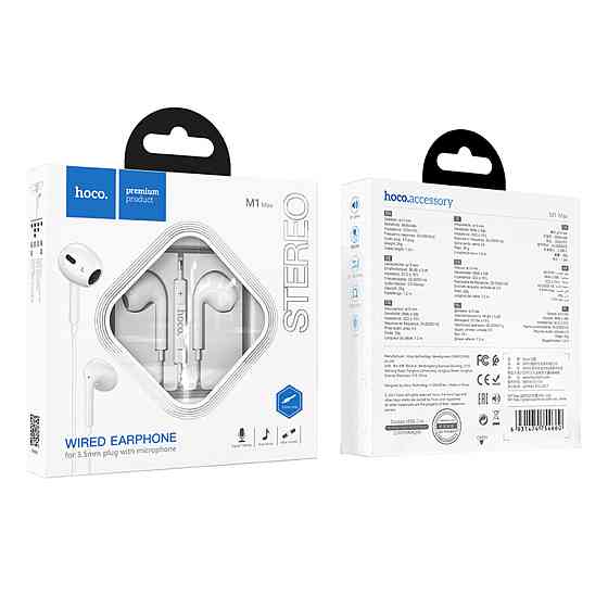 Навушники HOCO M1 Max crystal earphones with mic White Київ