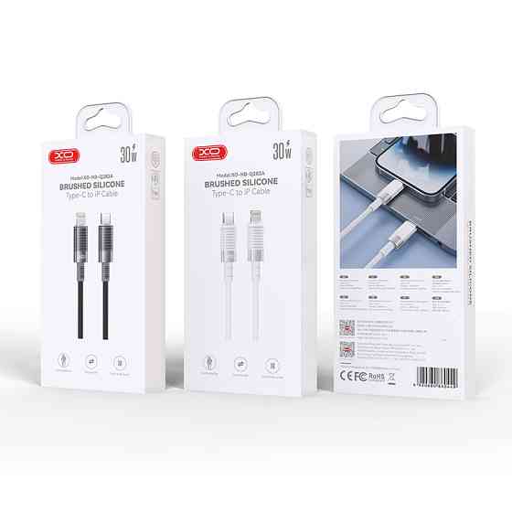 Кабель XO Brushed Silicone Type-C to Lightning 30W 1м чорний Львів