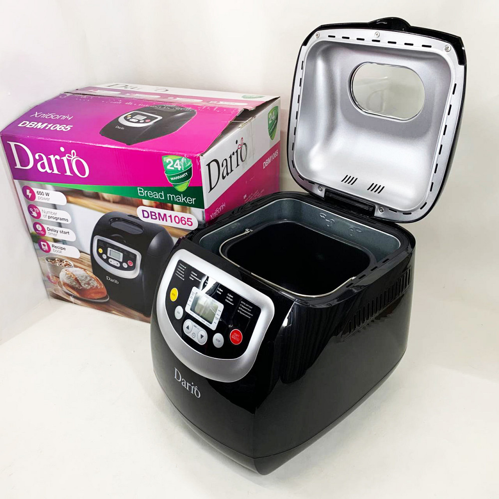 Хлебопечка с регулируемой корочкой DARIO DBM 1065 600 Вт, 19 програм, Хлебопечь дисплей XB-53 Львов - изображение 10