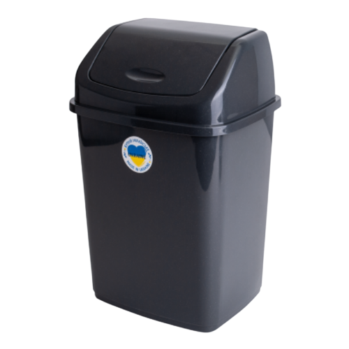 Відро для сміття 18л пластик граніт Алеана Житомир - фото 1