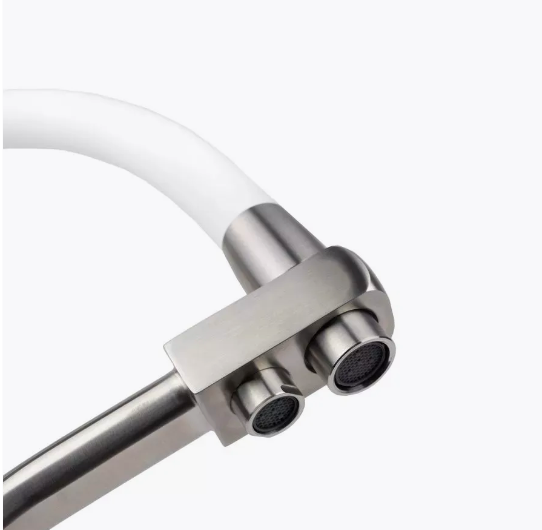 Змішувач для кухні Mixxus FUL-021 REFL.WHITE у вих. на питну воду із нерж. сталі з білим виливом (MI7017) Чернівці - фото 2