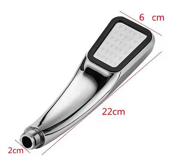 Универсальная душевая лейка прямоугольная 6 на 22 см серебристая Киев