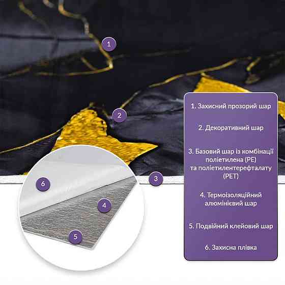 Самоклеюча стінова PET плитка у рулоні 600х3000х2мм SW-00002425 Дніпро