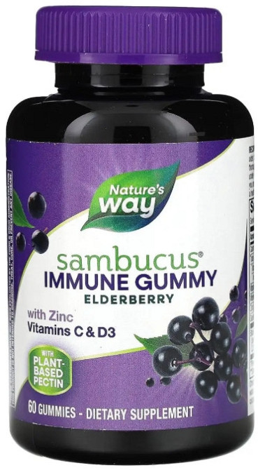 Чорна бузина для імунітету Nature's Way Sambucus Gummies 60 таб Київ - фото 1