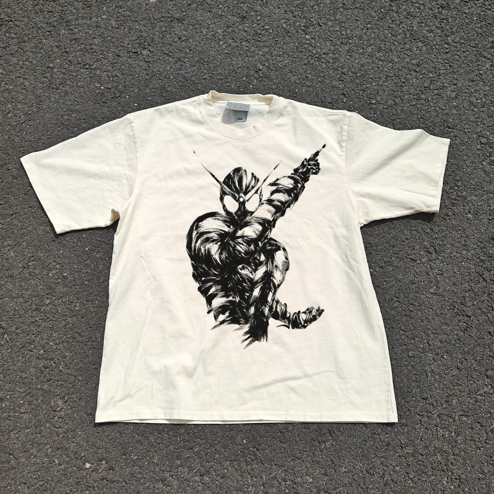 Футболка для хлопчика з принтом аніме Аніме Камен Рідер Кабуто оверсайз (зріст від 165 до 180) Чорний Дніпро - фото 1