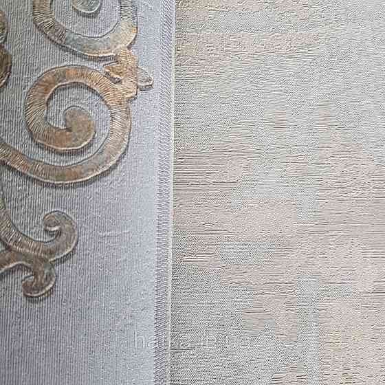 Шпалери метрові вінілові на флізелін 24 Carati Cristiana Masi під штукатурку структурні блакитні з сірим Київ