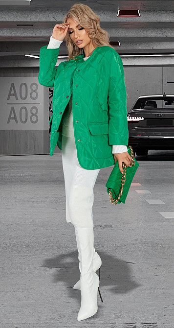 Стьобана куртка з накладними кишенями (42) Київ - фото 7