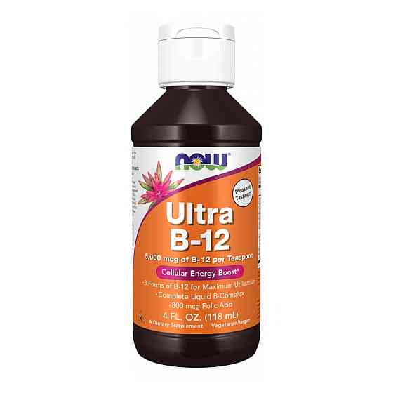 Рідкий вітамін В12 + вітаміни групи В Now Foods Ultra B-12 Liquid - 118 ml Луцьк