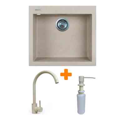 Мойка кухонная Adamant Univer Avena + змішувач + дозатор (4824296902106) Винница