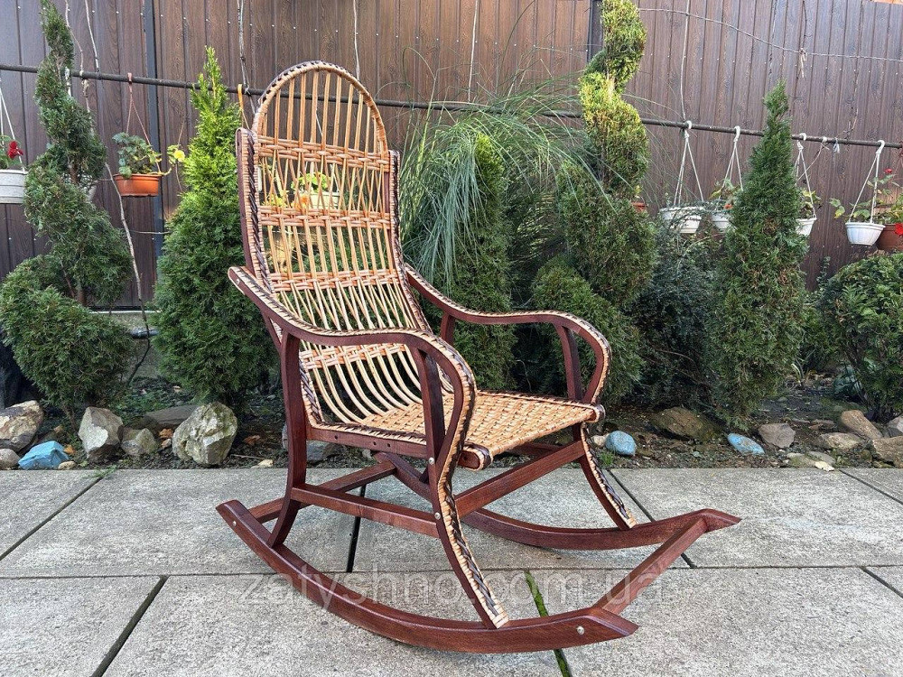Кресло качалка сидяча из лозы и ротанга Киев - изображение 6