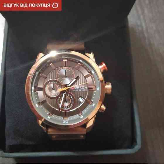 Чоловічий наручний годинник Curren BigBoss (Коричнево-золотий) Київ