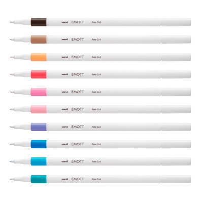 Лайнер UNI набор Emott Soft Pastel Color 0.4 мм 10 цветов (PEM-SY/10C.02SPC) Винница - изображение 4