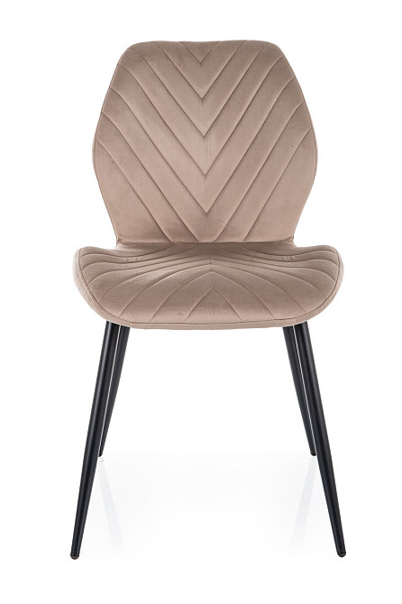 Стілець MIKE VELVET чорний каркас/темний беж BL.40 Киев - изображение 2